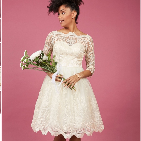 ModCloth Dresses & Skirts - Chi Chi London Gilded Grace Lace Dress